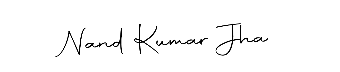 How to make Nand Kumar Jha name signature. Use Autography-DOLnW style for creating short signs online. This is the latest handwritten sign. Nand Kumar Jha signature style 10 images and pictures png