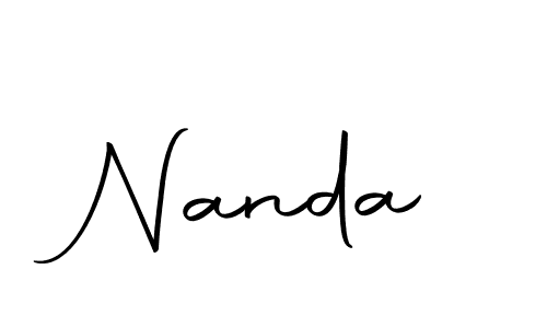 Make a beautiful signature design for name Nanda. With this signature (Autography-DOLnW) style, you can create a handwritten signature for free. Nanda signature style 10 images and pictures png