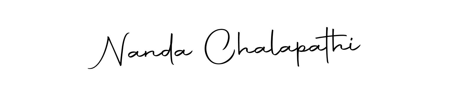 This is the best signature style for the Nanda Chalapathi name. Also you like these signature font (Autography-DOLnW). Mix name signature. Nanda Chalapathi signature style 10 images and pictures png