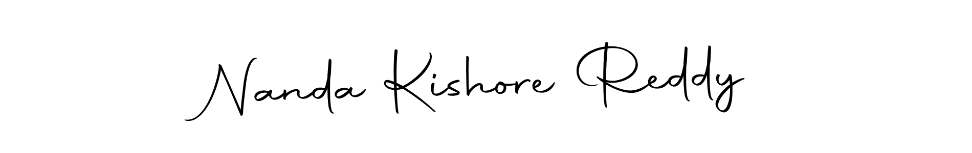 Create a beautiful signature design for name Nanda Kishore Reddy. With this signature (Autography-DOLnW) fonts, you can make a handwritten signature for free. Nanda Kishore Reddy signature style 10 images and pictures png