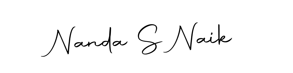 Use a signature maker to create a handwritten signature online. With this signature software, you can design (Autography-DOLnW) your own signature for name Nanda S Naik. Nanda S Naik signature style 10 images and pictures png