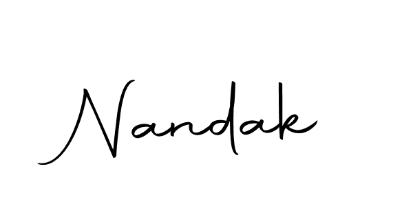 How to make Nandak signature? Autography-DOLnW is a professional autograph style. Create handwritten signature for Nandak name. Nandak signature style 10 images and pictures png