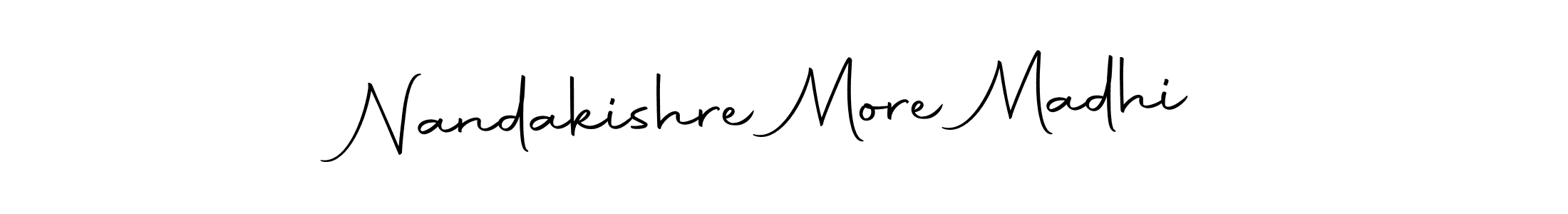 Also we have Nandakishre More Madhi name is the best signature style. Create professional handwritten signature collection using Autography-DOLnW autograph style. Nandakishre More Madhi signature style 10 images and pictures png