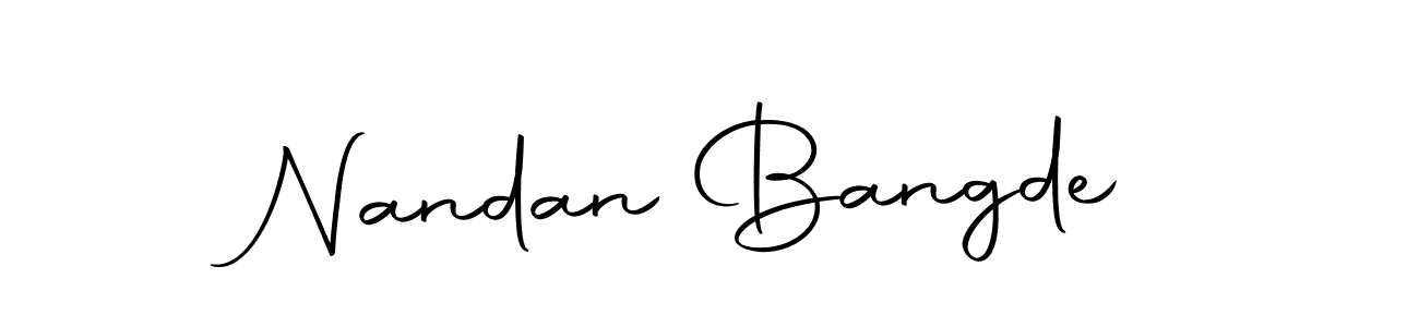 The best way (Autography-DOLnW) to make a short signature is to pick only two or three words in your name. The name Nandan Bangde include a total of six letters. For converting this name. Nandan Bangde signature style 10 images and pictures png