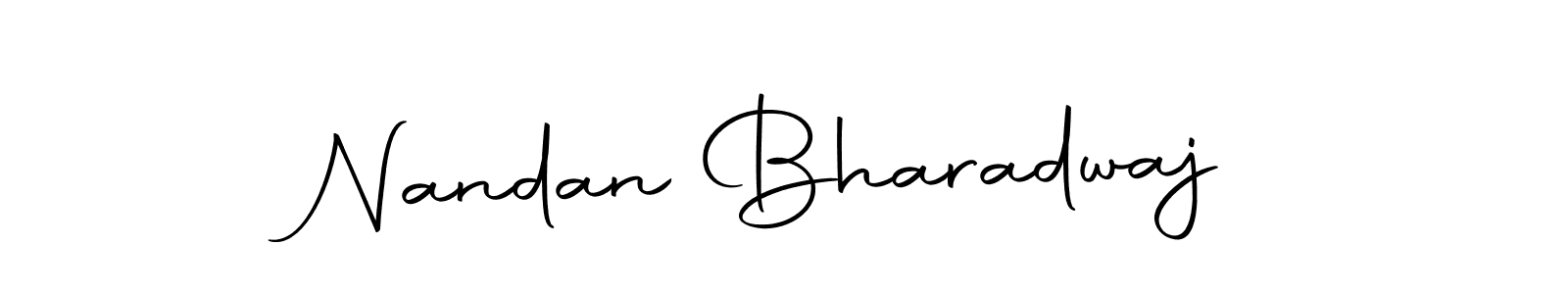 Make a short Nandan Bharadwaj signature style. Manage your documents anywhere anytime using Autography-DOLnW. Create and add eSignatures, submit forms, share and send files easily. Nandan Bharadwaj signature style 10 images and pictures png