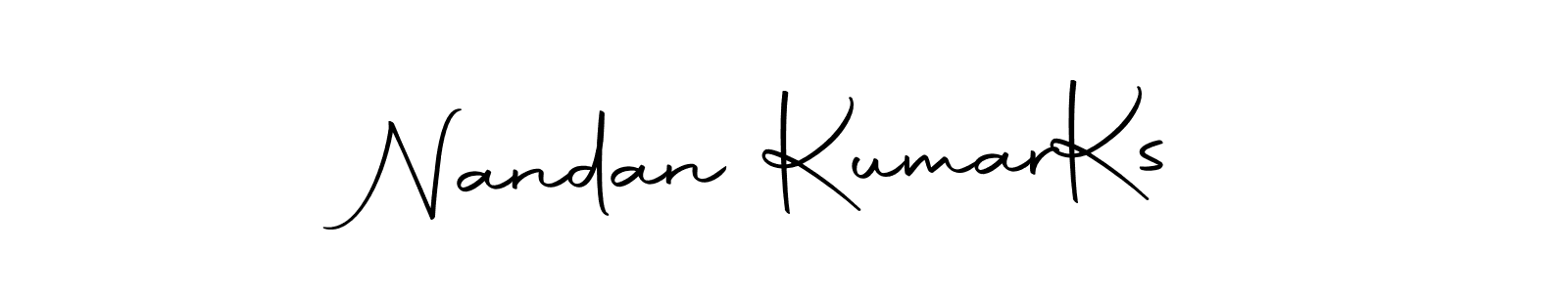 Create a beautiful signature design for name Nandan Kumar  Ks. With this signature (Autography-DOLnW) fonts, you can make a handwritten signature for free. Nandan Kumar  Ks signature style 10 images and pictures png