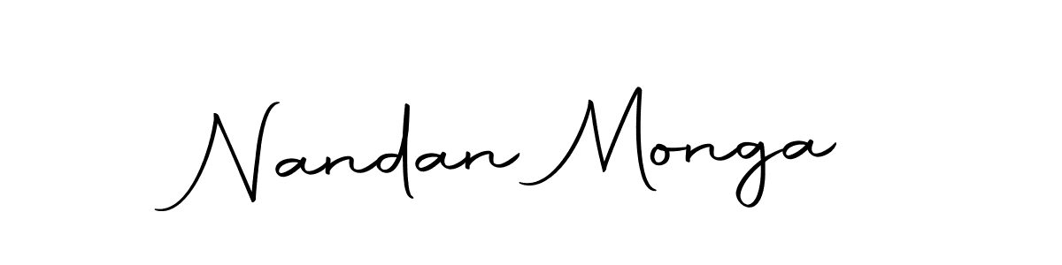 Create a beautiful signature design for name Nandan Monga. With this signature (Autography-DOLnW) fonts, you can make a handwritten signature for free. Nandan Monga signature style 10 images and pictures png