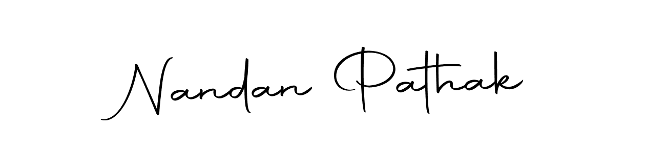How to make Nandan Pathak signature? Autography-DOLnW is a professional autograph style. Create handwritten signature for Nandan Pathak name. Nandan Pathak signature style 10 images and pictures png