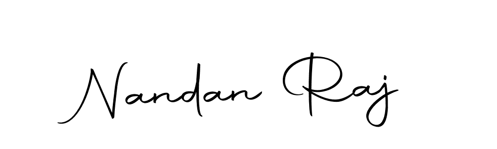 Use a signature maker to create a handwritten signature online. With this signature software, you can design (Autography-DOLnW) your own signature for name Nandan Raj. Nandan Raj signature style 10 images and pictures png