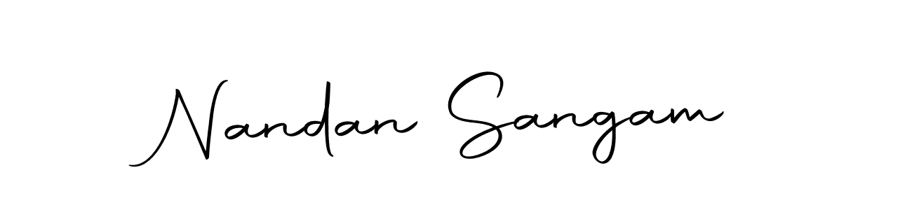 if you are searching for the best signature style for your name Nandan Sangam. so please give up your signature search. here we have designed multiple signature styles  using Autography-DOLnW. Nandan Sangam signature style 10 images and pictures png