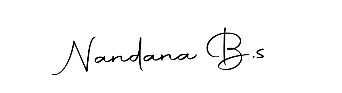 Create a beautiful signature design for name Nandana B.s. With this signature (Autography-DOLnW) fonts, you can make a handwritten signature for free. Nandana B.s signature style 10 images and pictures png