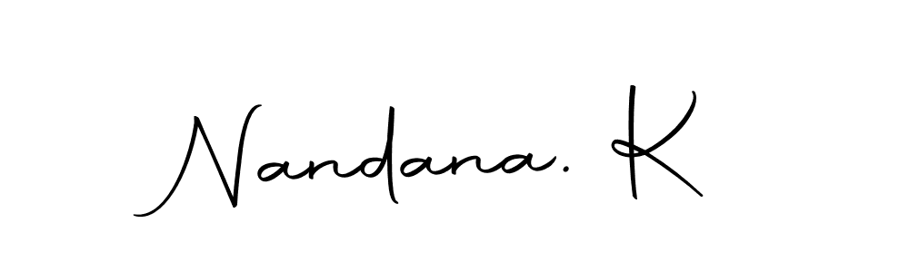 Nandana. K stylish signature style. Best Handwritten Sign (Autography-DOLnW) for my name. Handwritten Signature Collection Ideas for my name Nandana. K. Nandana. K signature style 10 images and pictures png