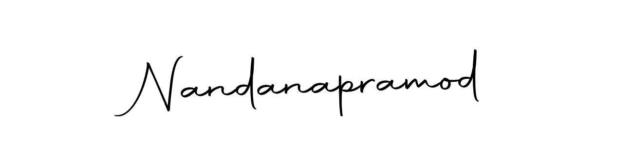 Make a beautiful signature design for name Nandanapramod. With this signature (Autography-DOLnW) style, you can create a handwritten signature for free. Nandanapramod signature style 10 images and pictures png