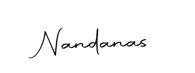 Make a beautiful signature design for name Nandanas. With this signature (Autography-DOLnW) style, you can create a handwritten signature for free. Nandanas signature style 10 images and pictures png