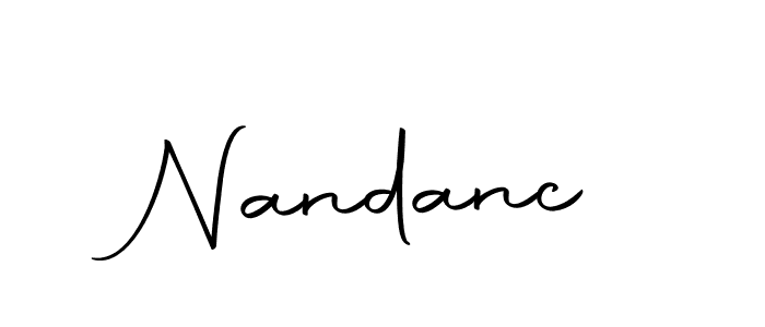 How to make Nandanc name signature. Use Autography-DOLnW style for creating short signs online. This is the latest handwritten sign. Nandanc signature style 10 images and pictures png