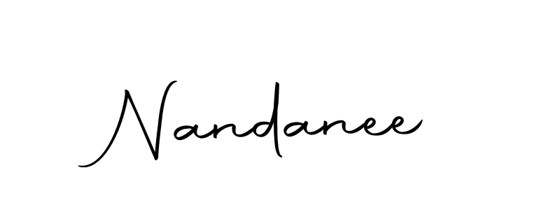 Use a signature maker to create a handwritten signature online. With this signature software, you can design (Autography-DOLnW) your own signature for name Nandanee. Nandanee signature style 10 images and pictures png