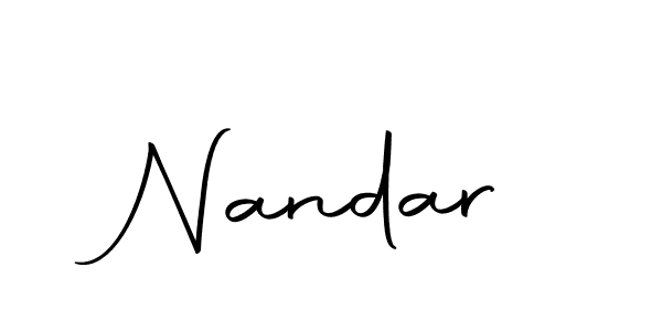 Make a beautiful signature design for name Nandar. With this signature (Autography-DOLnW) style, you can create a handwritten signature for free. Nandar signature style 10 images and pictures png