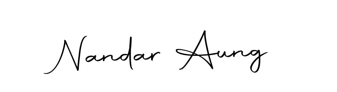 This is the best signature style for the Nandar Aung name. Also you like these signature font (Autography-DOLnW). Mix name signature. Nandar Aung signature style 10 images and pictures png