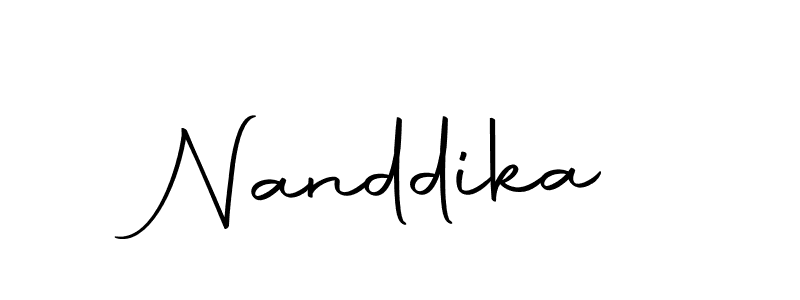 Design your own signature with our free online signature maker. With this signature software, you can create a handwritten (Autography-DOLnW) signature for name Nanddika. Nanddika signature style 10 images and pictures png