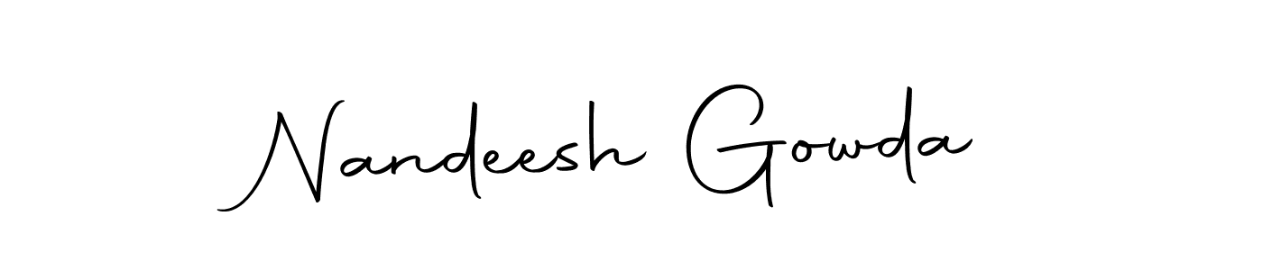 Nandeesh Gowda stylish signature style. Best Handwritten Sign (Autography-DOLnW) for my name. Handwritten Signature Collection Ideas for my name Nandeesh Gowda. Nandeesh Gowda signature style 10 images and pictures png
