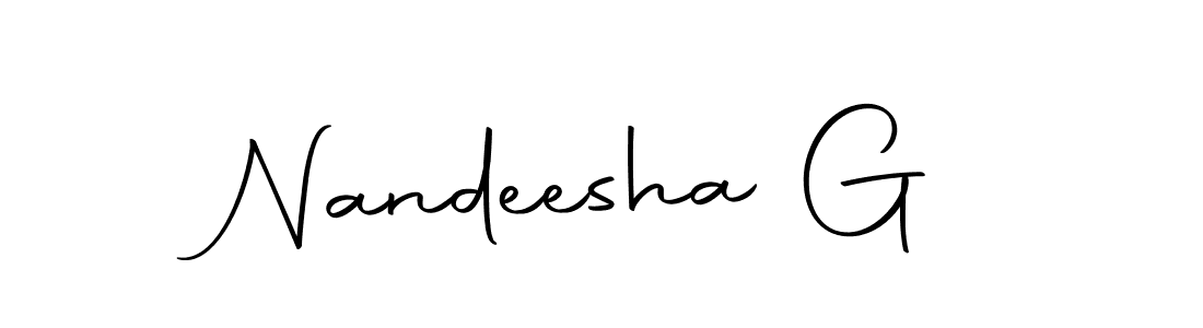 Make a short Nandeesha G signature style. Manage your documents anywhere anytime using Autography-DOLnW. Create and add eSignatures, submit forms, share and send files easily. Nandeesha G signature style 10 images and pictures png