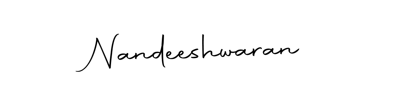 Create a beautiful signature design for name Nandeeshwaran. With this signature (Autography-DOLnW) fonts, you can make a handwritten signature for free. Nandeeshwaran signature style 10 images and pictures png
