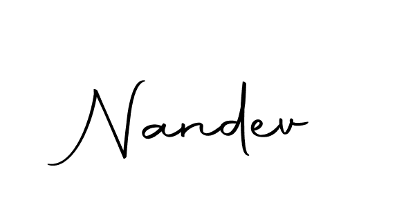 You can use this online signature creator to create a handwritten signature for the name Nandev. This is the best online autograph maker. Nandev signature style 10 images and pictures png