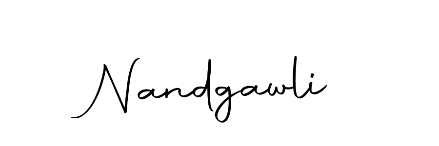 Design your own signature with our free online signature maker. With this signature software, you can create a handwritten (Autography-DOLnW) signature for name Nandgawli. Nandgawli signature style 10 images and pictures png