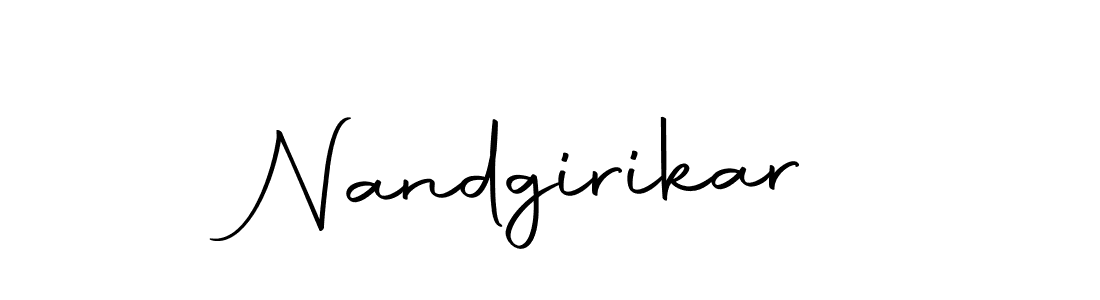 Use a signature maker to create a handwritten signature online. With this signature software, you can design (Autography-DOLnW) your own signature for name Nandgirikar. Nandgirikar signature style 10 images and pictures png