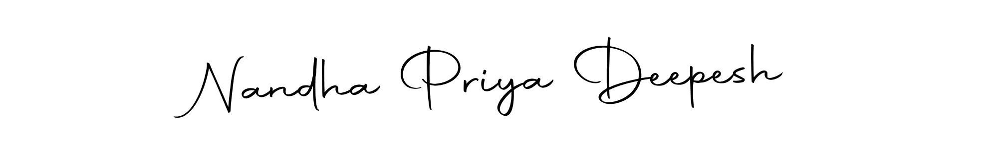 Nandha Priya Deepesh stylish signature style. Best Handwritten Sign (Autography-DOLnW) for my name. Handwritten Signature Collection Ideas for my name Nandha Priya Deepesh. Nandha Priya Deepesh signature style 10 images and pictures png