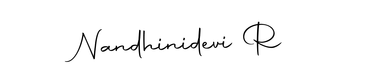 Create a beautiful signature design for name Nandhinidevi R. With this signature (Autography-DOLnW) fonts, you can make a handwritten signature for free. Nandhinidevi R signature style 10 images and pictures png