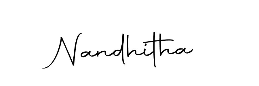 How to make Nandhitha signature? Autography-DOLnW is a professional autograph style. Create handwritten signature for Nandhitha name. Nandhitha signature style 10 images and pictures png