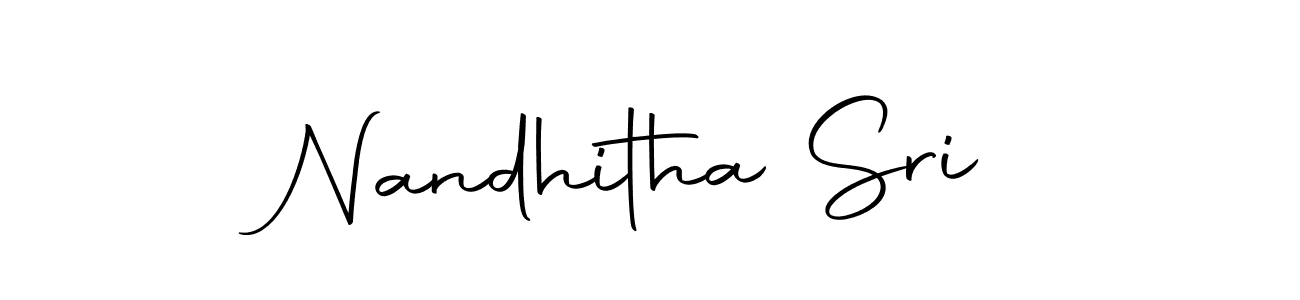 Design your own signature with our free online signature maker. With this signature software, you can create a handwritten (Autography-DOLnW) signature for name Nandhitha Sri. Nandhitha Sri signature style 10 images and pictures png