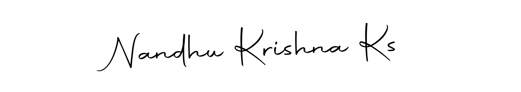 Create a beautiful signature design for name Nandhu Krishna Ks. With this signature (Autography-DOLnW) fonts, you can make a handwritten signature for free. Nandhu Krishna Ks signature style 10 images and pictures png
