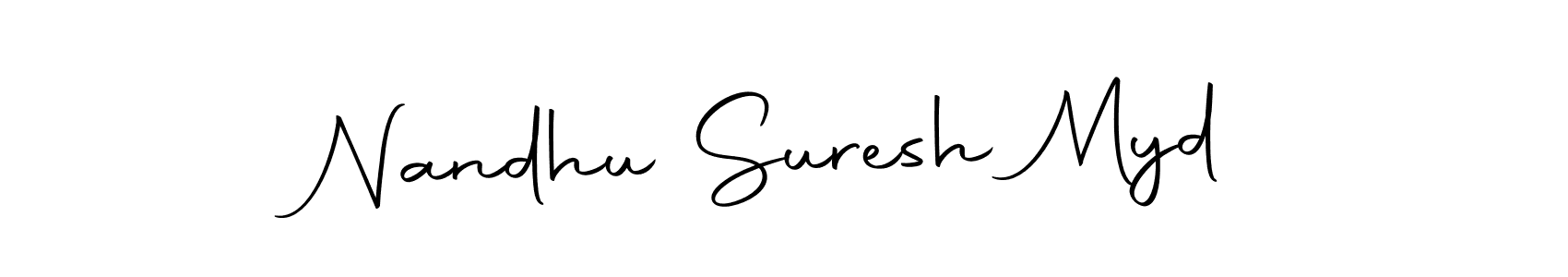 You should practise on your own different ways (Autography-DOLnW) to write your name (Nandhu Suresh Myd) in signature. don't let someone else do it for you. Nandhu Suresh Myd signature style 10 images and pictures png