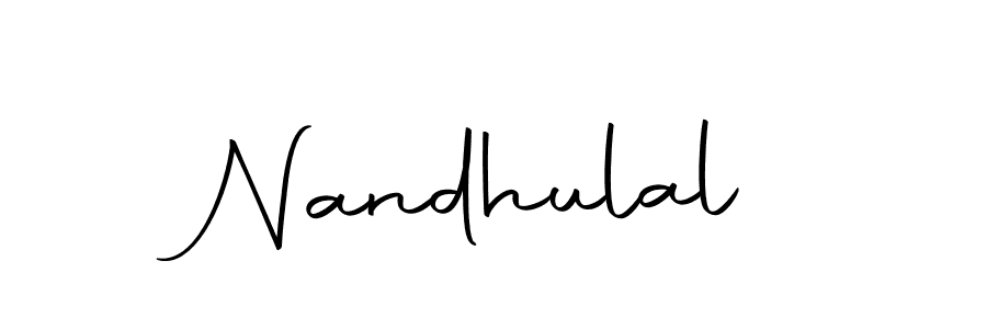 Use a signature maker to create a handwritten signature online. With this signature software, you can design (Autography-DOLnW) your own signature for name Nandhulal. Nandhulal signature style 10 images and pictures png