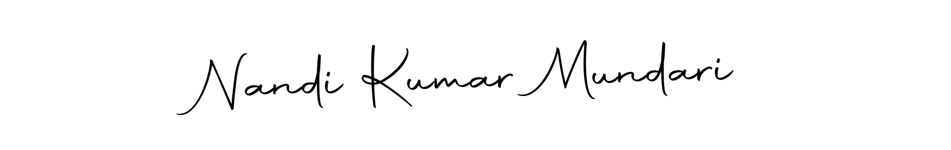 Create a beautiful signature design for name Nandi Kumar Mundari. With this signature (Autography-DOLnW) fonts, you can make a handwritten signature for free. Nandi Kumar Mundari signature style 10 images and pictures png