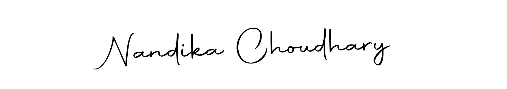 The best way (Autography-DOLnW) to make a short signature is to pick only two or three words in your name. The name Nandika Choudhary include a total of six letters. For converting this name. Nandika Choudhary signature style 10 images and pictures png