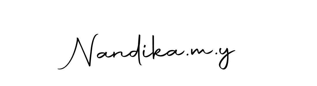 You should practise on your own different ways (Autography-DOLnW) to write your name (Nandika.m.y) in signature. don't let someone else do it for you. Nandika.m.y signature style 10 images and pictures png