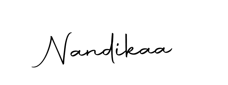 Use a signature maker to create a handwritten signature online. With this signature software, you can design (Autography-DOLnW) your own signature for name Nandikaa. Nandikaa signature style 10 images and pictures png