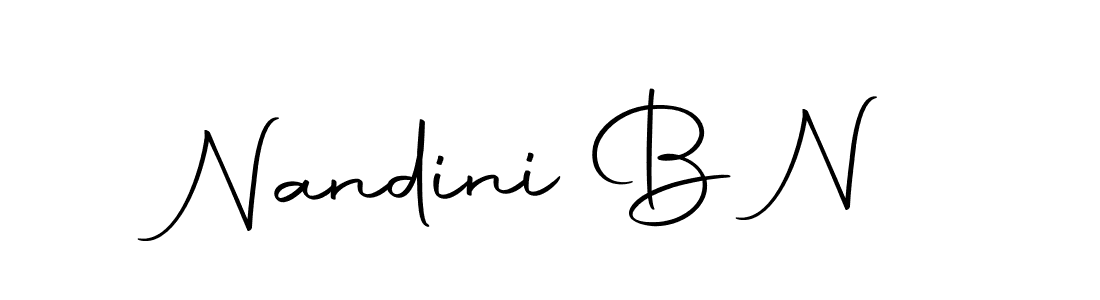 Design your own signature with our free online signature maker. With this signature software, you can create a handwritten (Autography-DOLnW) signature for name Nandini B N. Nandini B N signature style 10 images and pictures png