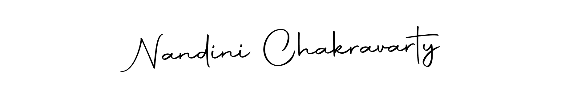 Make a beautiful signature design for name Nandini Chakravarty. With this signature (Autography-DOLnW) style, you can create a handwritten signature for free. Nandini Chakravarty signature style 10 images and pictures png