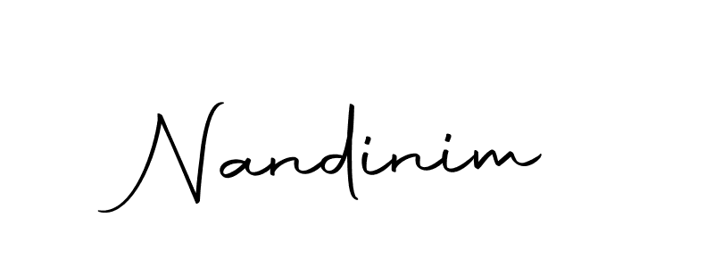 Design your own signature with our free online signature maker. With this signature software, you can create a handwritten (Autography-DOLnW) signature for name Nandinim. Nandinim signature style 10 images and pictures png