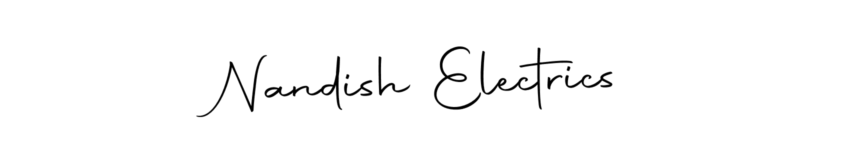 Make a beautiful signature design for name Nandish Electrics. Use this online signature maker to create a handwritten signature for free. Nandish Electrics signature style 10 images and pictures png