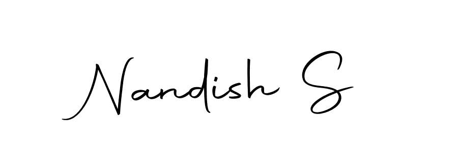 The best way (Autography-DOLnW) to make a short signature is to pick only two or three words in your name. The name Nandish S include a total of six letters. For converting this name. Nandish S signature style 10 images and pictures png