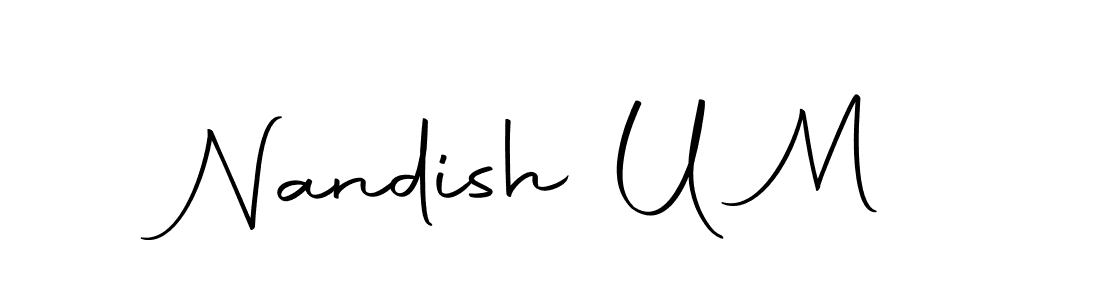 Make a beautiful signature design for name Nandish U M. Use this online signature maker to create a handwritten signature for free. Nandish U M signature style 10 images and pictures png