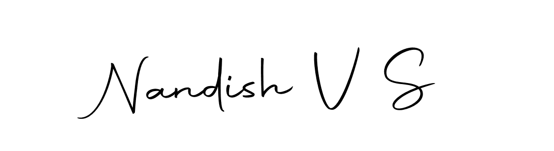 It looks lik you need a new signature style for name Nandish V S. Design unique handwritten (Autography-DOLnW) signature with our free signature maker in just a few clicks. Nandish V S signature style 10 images and pictures png