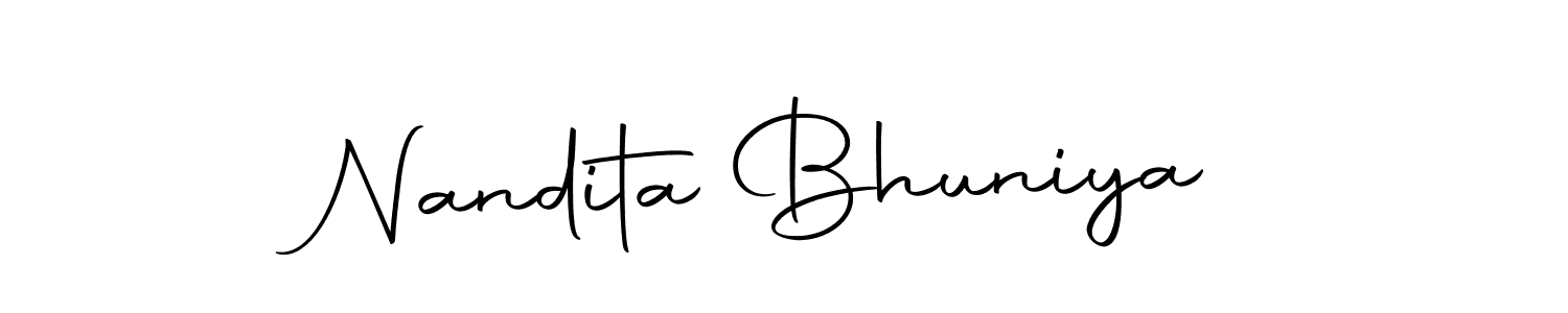 The best way (Autography-DOLnW) to make a short signature is to pick only two or three words in your name. The name Nandita Bhuniya include a total of six letters. For converting this name. Nandita Bhuniya signature style 10 images and pictures png