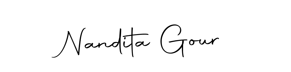 Make a short Nandita Gour signature style. Manage your documents anywhere anytime using Autography-DOLnW. Create and add eSignatures, submit forms, share and send files easily. Nandita Gour signature style 10 images and pictures png