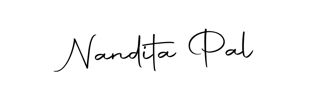 How to make Nandita Pal name signature. Use Autography-DOLnW style for creating short signs online. This is the latest handwritten sign. Nandita Pal signature style 10 images and pictures png